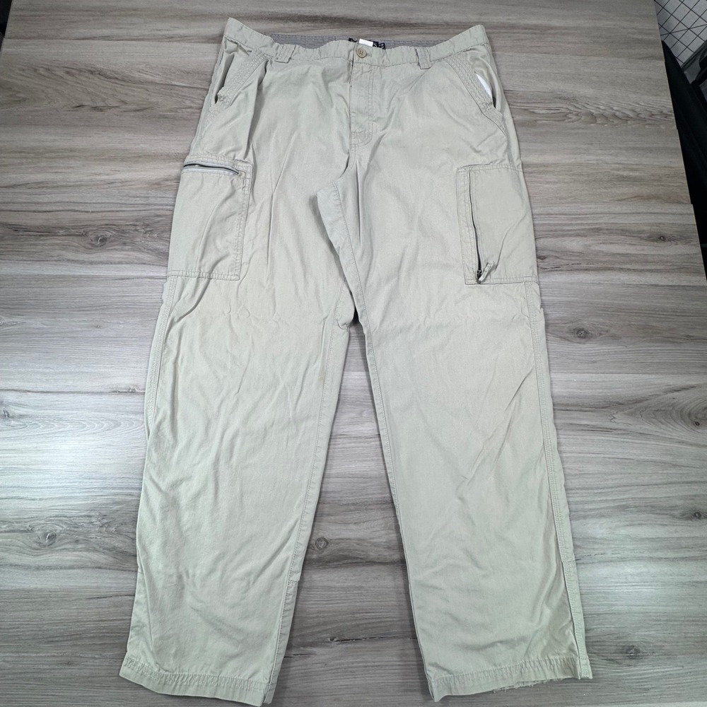 CHAPS Cargo Pants Mens 38x32 Khaki Tan Tactical Hiking Utility Gorpcore Workwear